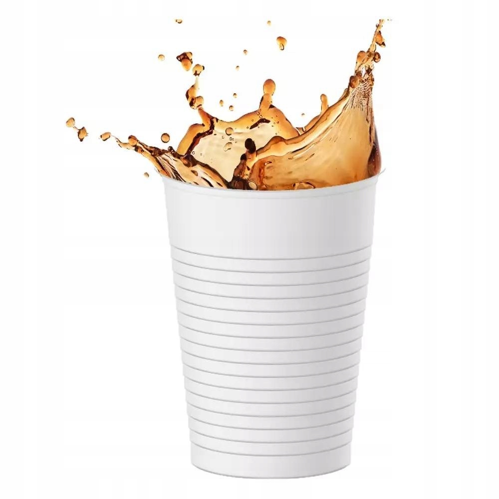 

Kubki Plastikowe 200ml kubek biały napój 100szt
