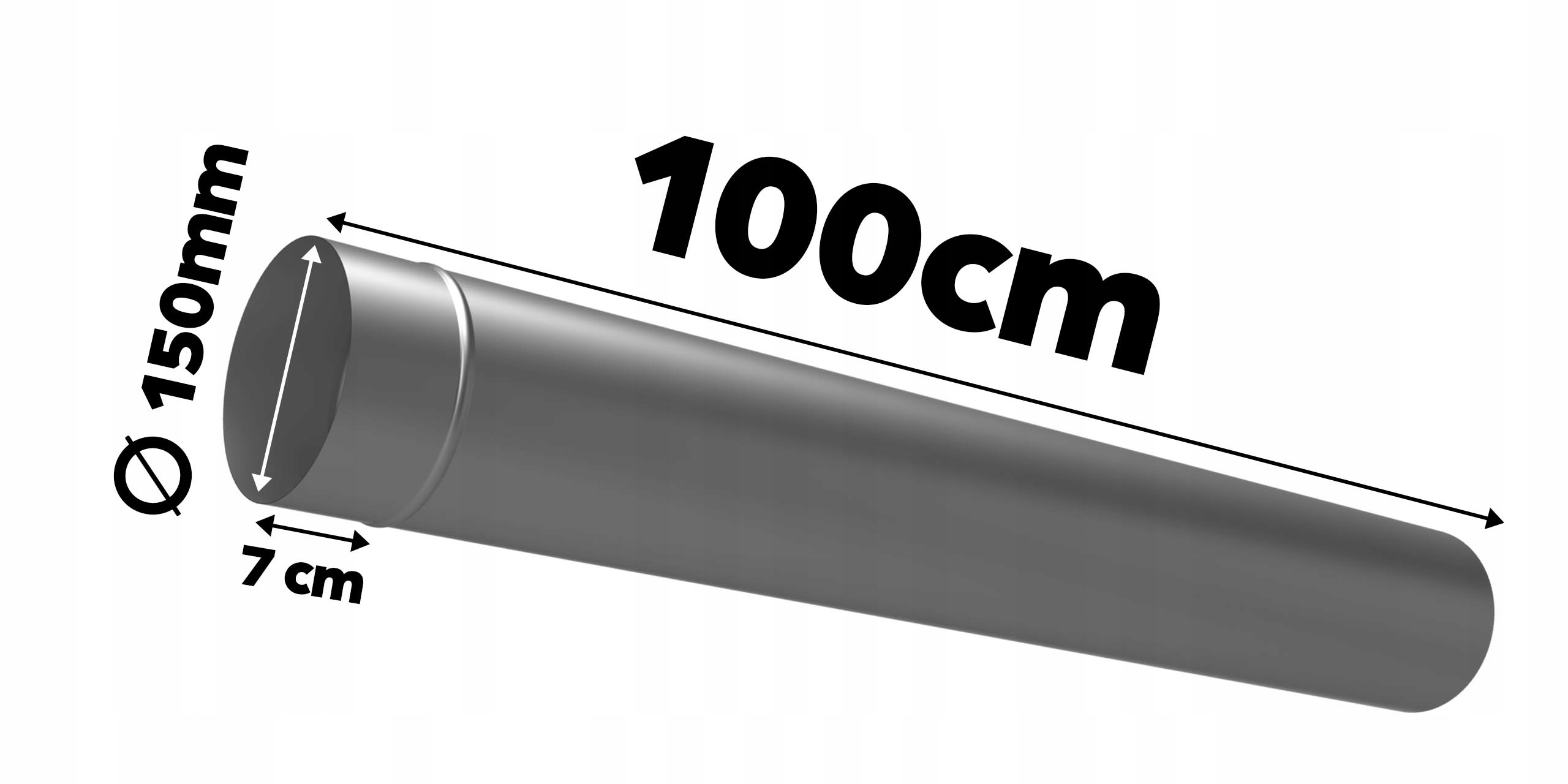 RURA KOMINOWA fi 150mm GRUBA DYMNA DO PIECA KOZA Stan opakowania oryginalne