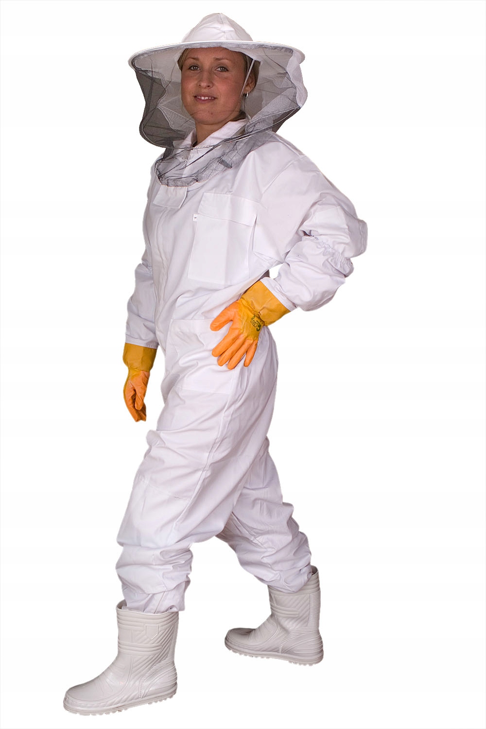 

Kombinezon pszczelarski biały z kapeluszem XXXL