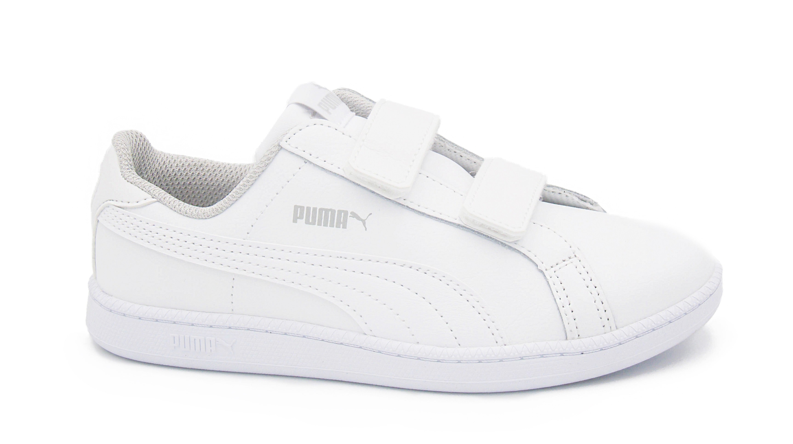 Puma Smash Fun L V Ps Buty Sportowe Dziecięce Na Rzepkę 361591 04 Białe 34