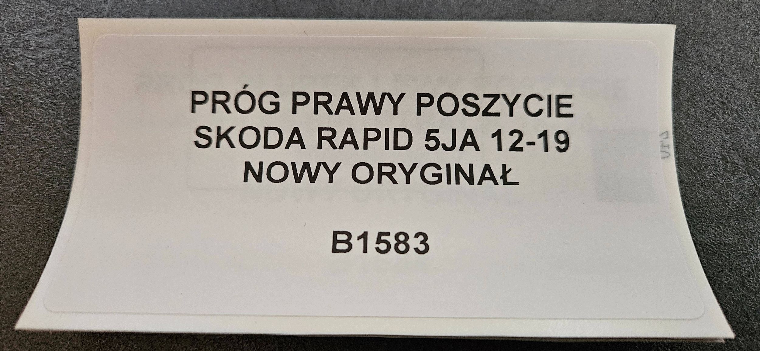 threshold right side SKODA RAPID 5JA 12-19 new original