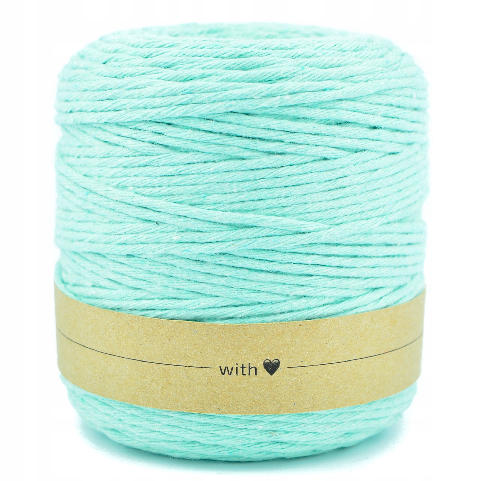 Sznurek bawełniany do makramy 3mm 200m miętowy Marka Inna