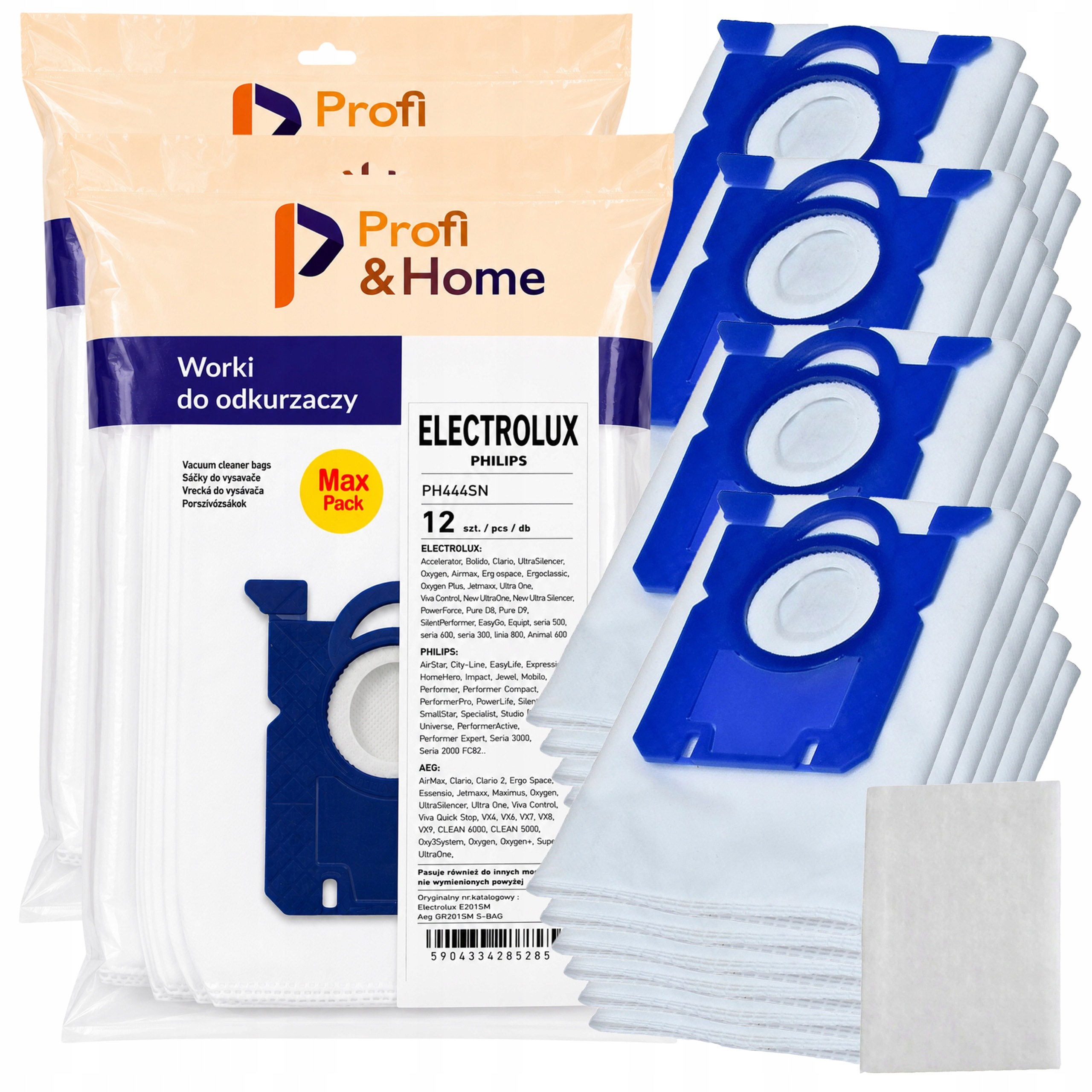24x WORKI DO ODKURZACZA ELEKTROLUX PHILIPS BAG ELECTROLUX ZAMIENNIK + FILTR