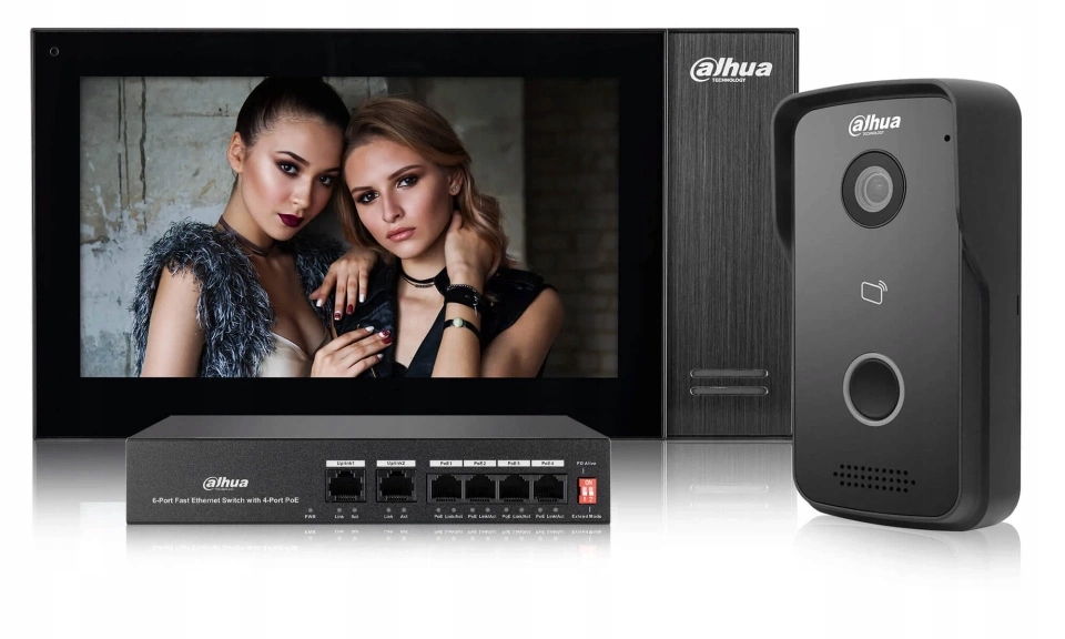 Videovrátnikový set Ip Dahua KTP02 PoE Switch, Aplikácia, Čítačka