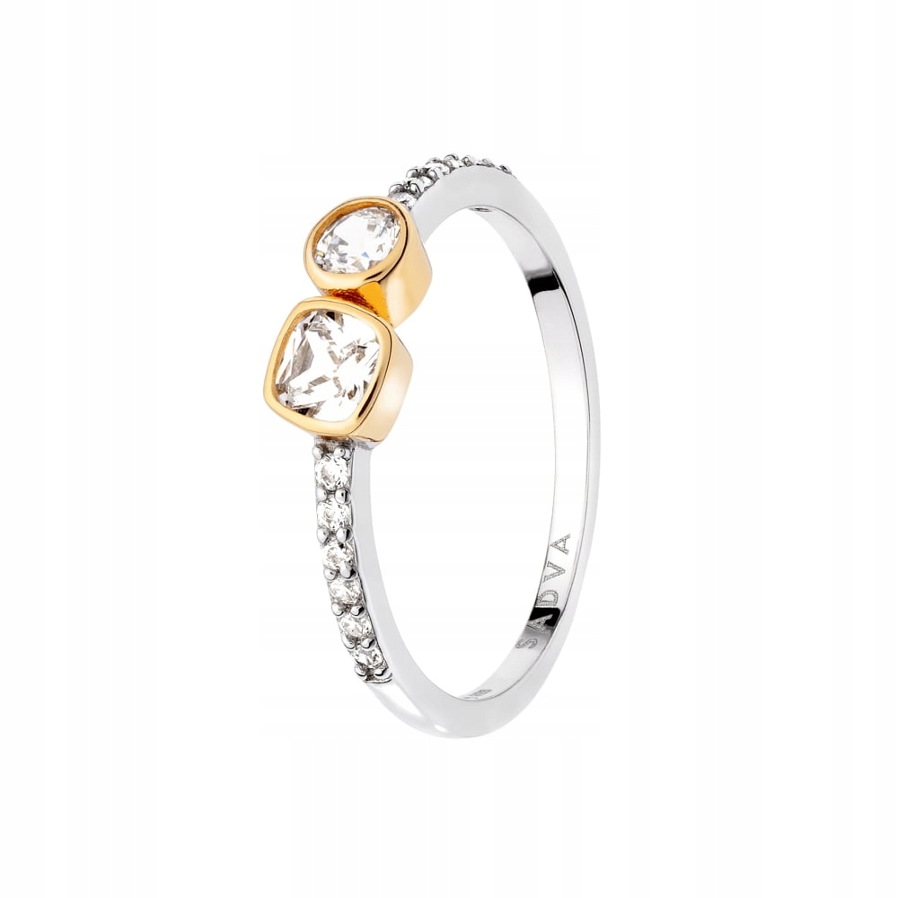 Pierścionek Srebrny z Cyrkoniami I Rodowany Srebro 925 rozmiar 17 Sadva