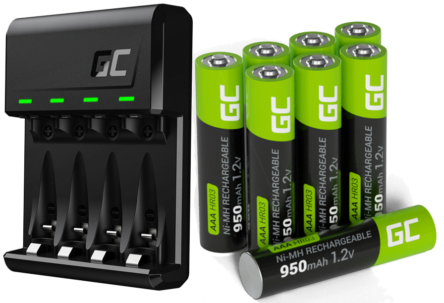 Nabíječka Akumulátorů Greencell Aa Aaa 8x Baterie R3 Aaa 950 mAh