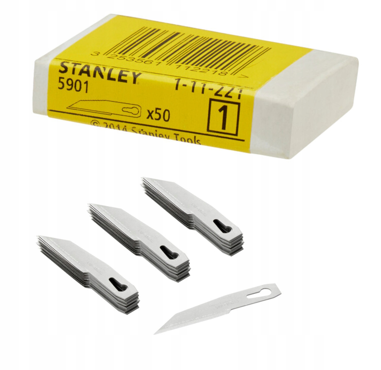 

50 Sztuk Ostrzy Trapezowych 60mm Stanley 1-11-221
