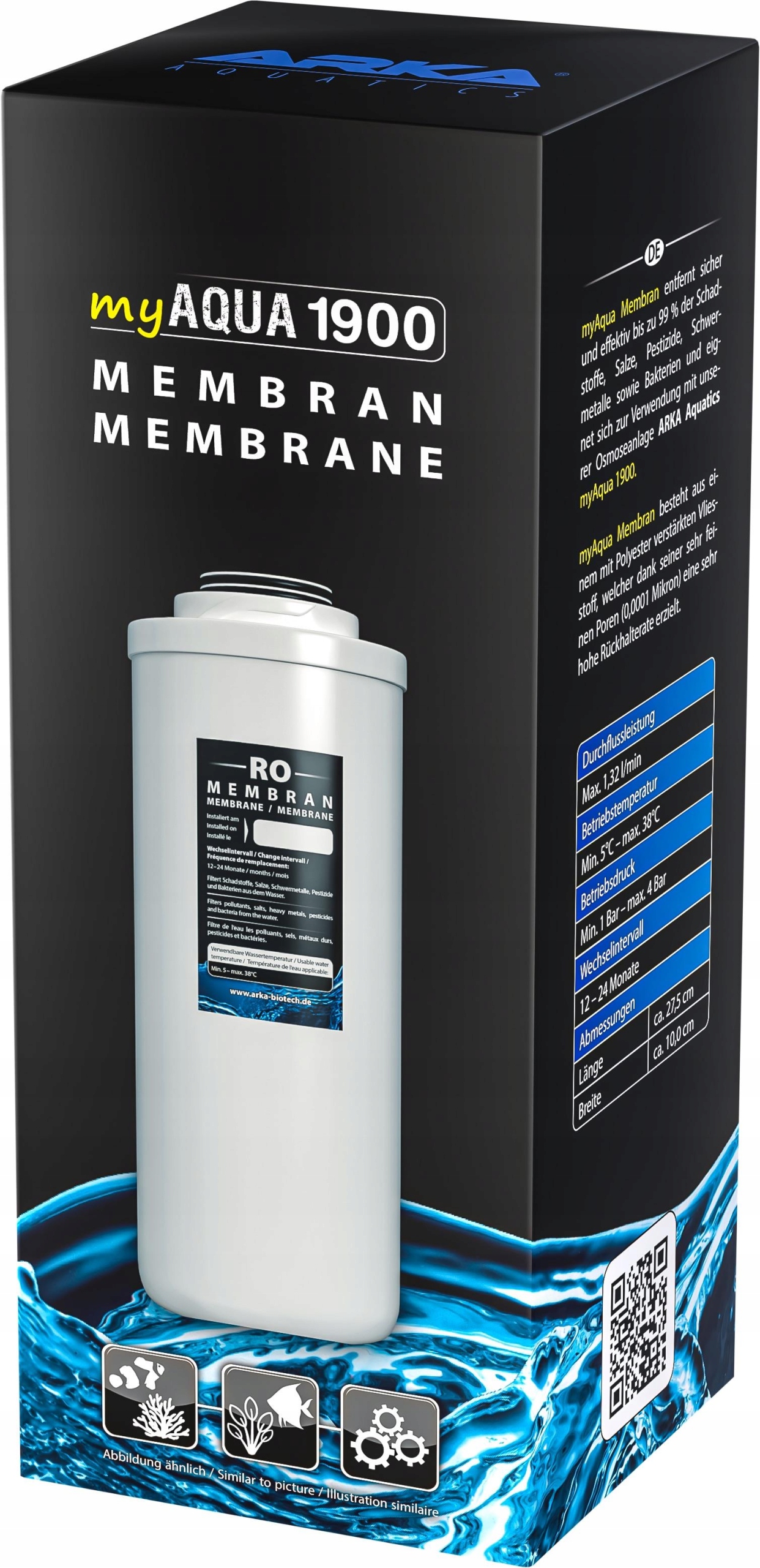 Levně Vyměnitelná Membrána Membrána Pro Filtr Ro Pro Akvárium Myaqua 1900