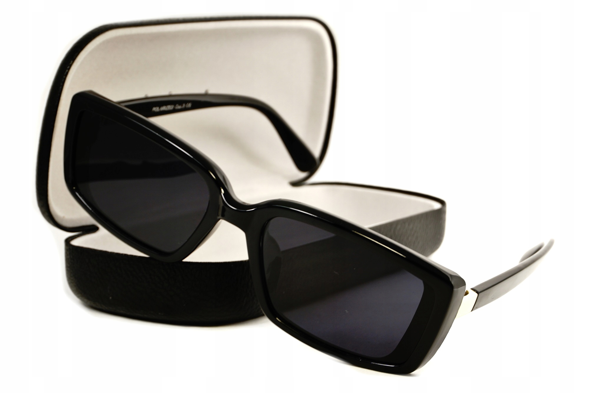 OKULARY PRZECIWSŁONECZNE GLAMOUR DAMSKIE POLARYZACYJNE UV Z ETUI