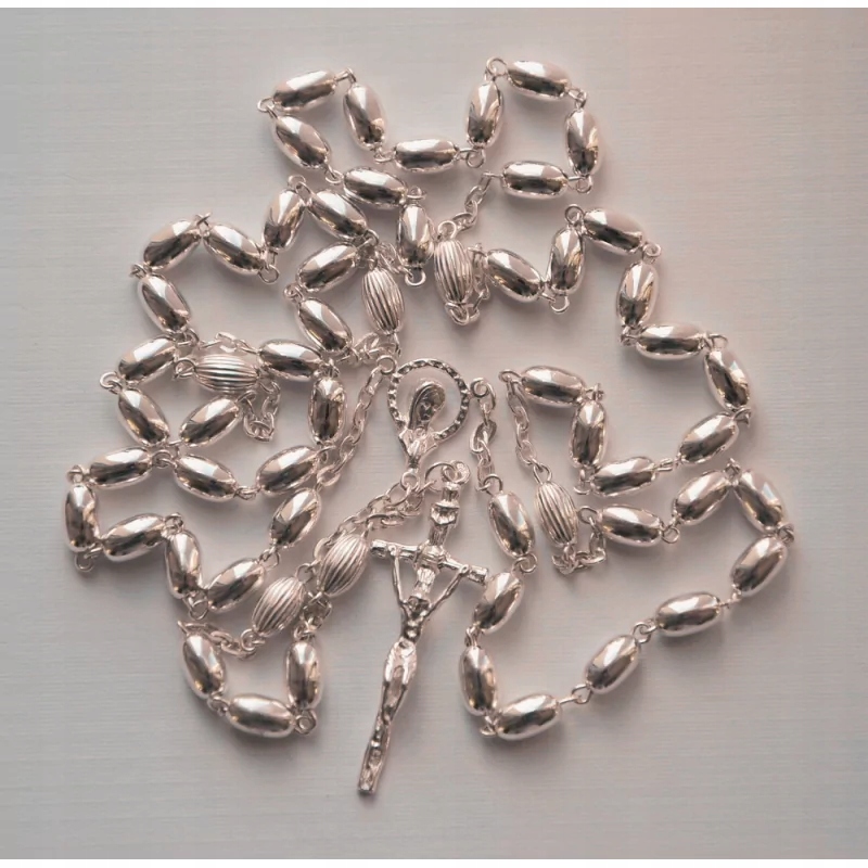 Růženec stříbrné zrnko vzor č. 2