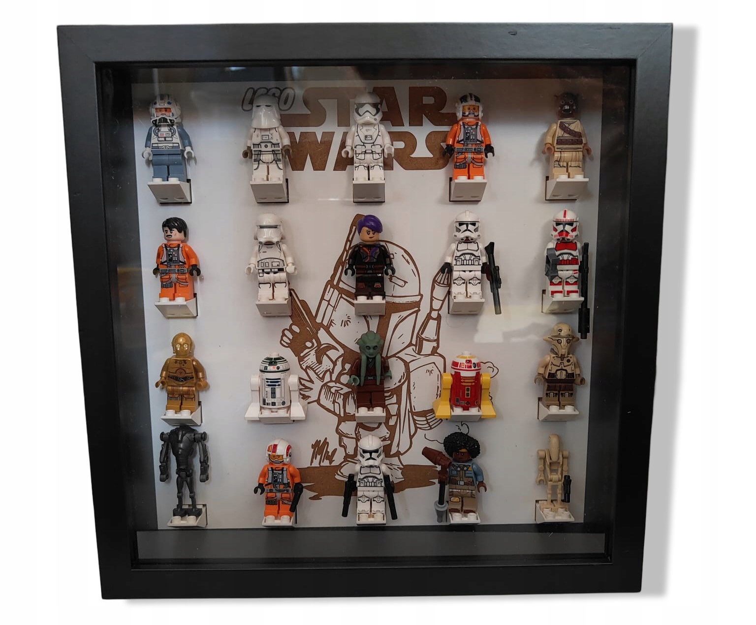 Police rámeček minifigurky lega Star Wars dárek 25x25 rychlý Mandalorian
