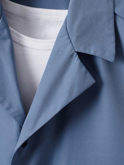 SHEIN NIEBIESKI KOMPLET KOSZULA SPODNIE XL 88180 Rozmiar XL