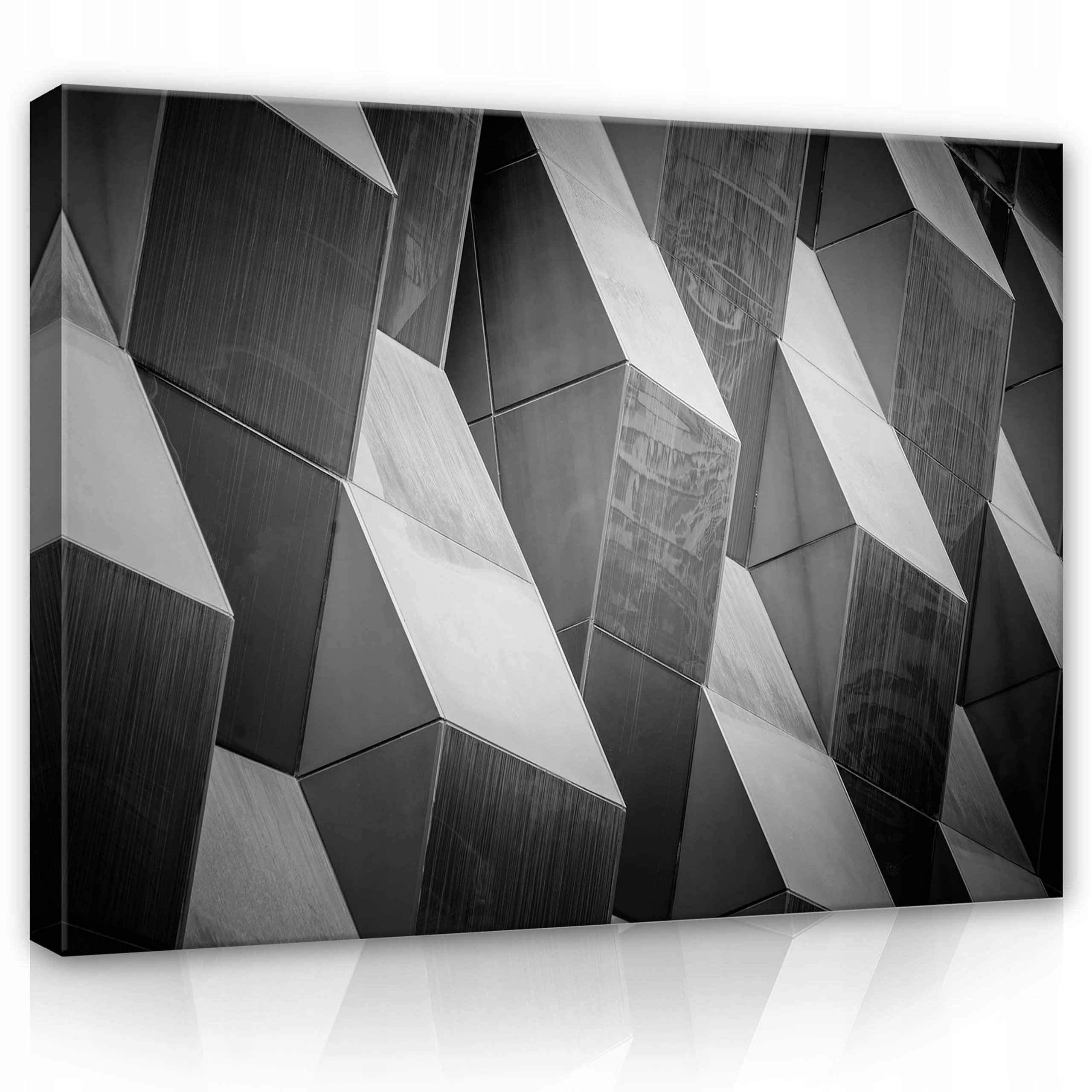 Obraz 80x60 Geometrický 3D vzor abstrakce moderní design černá a bílá