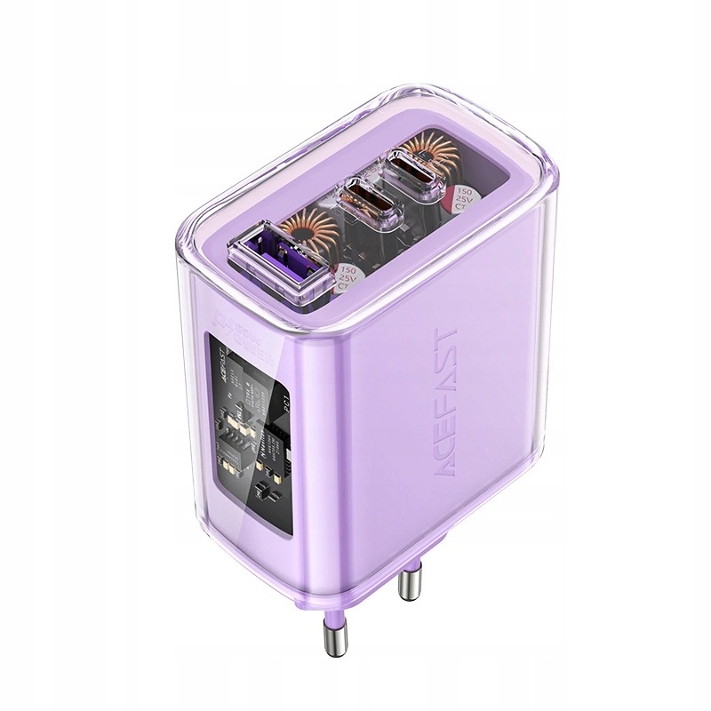 Acefast Nabíječka Gan 65W 3 Porty (1XUSB, 2XUSB C) Fialová (A45)