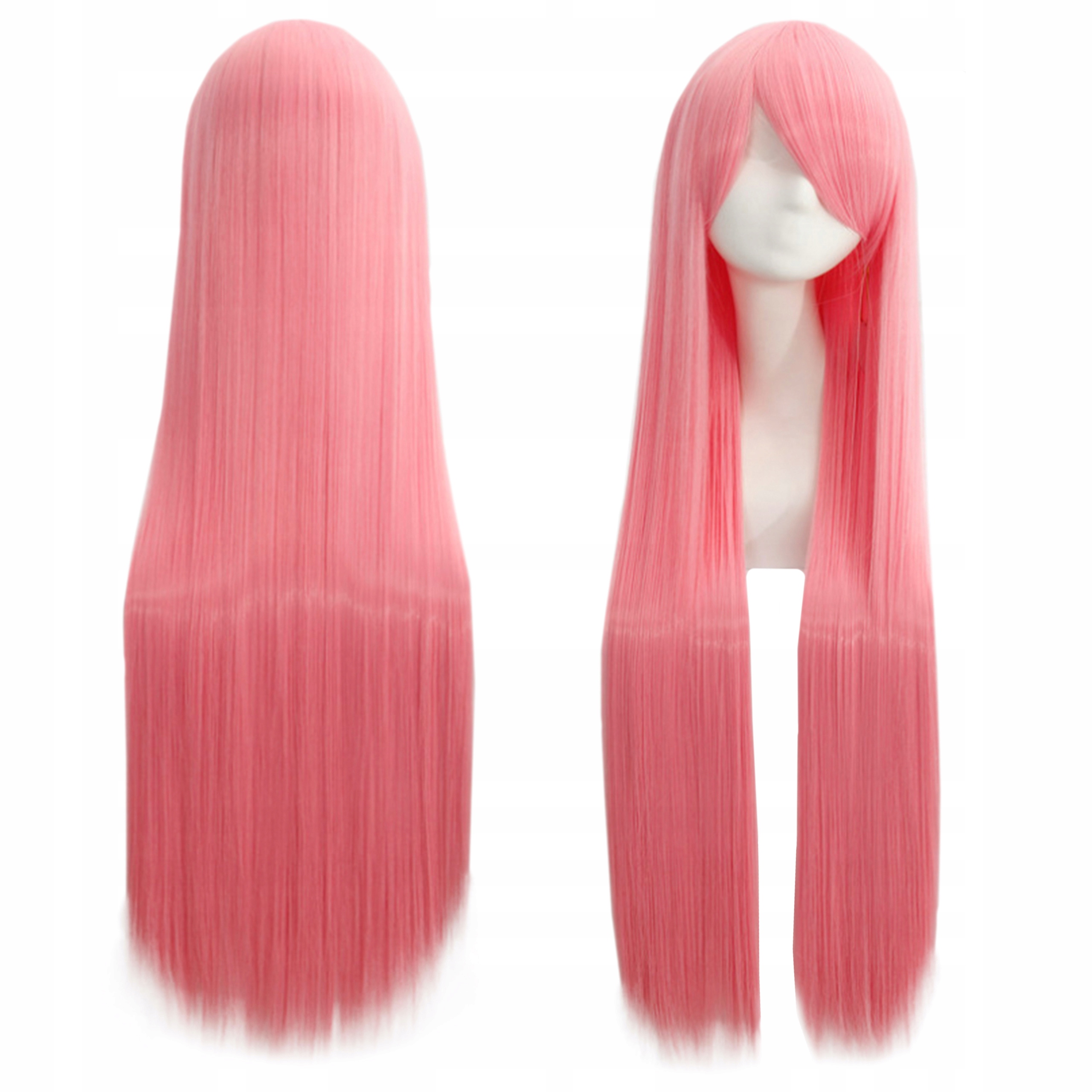 

Peruka różowa Grzywka Proste Włosy cosplay 100 cm