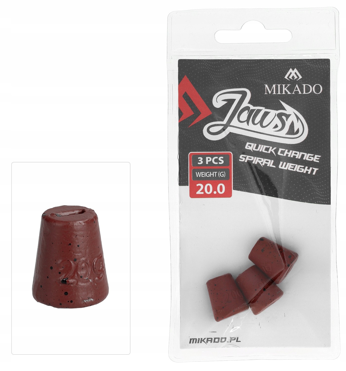 Wymienne Obciążenie Do Wkrętów Mikado Jaws Quick Change Spiral 20gr 3szt.