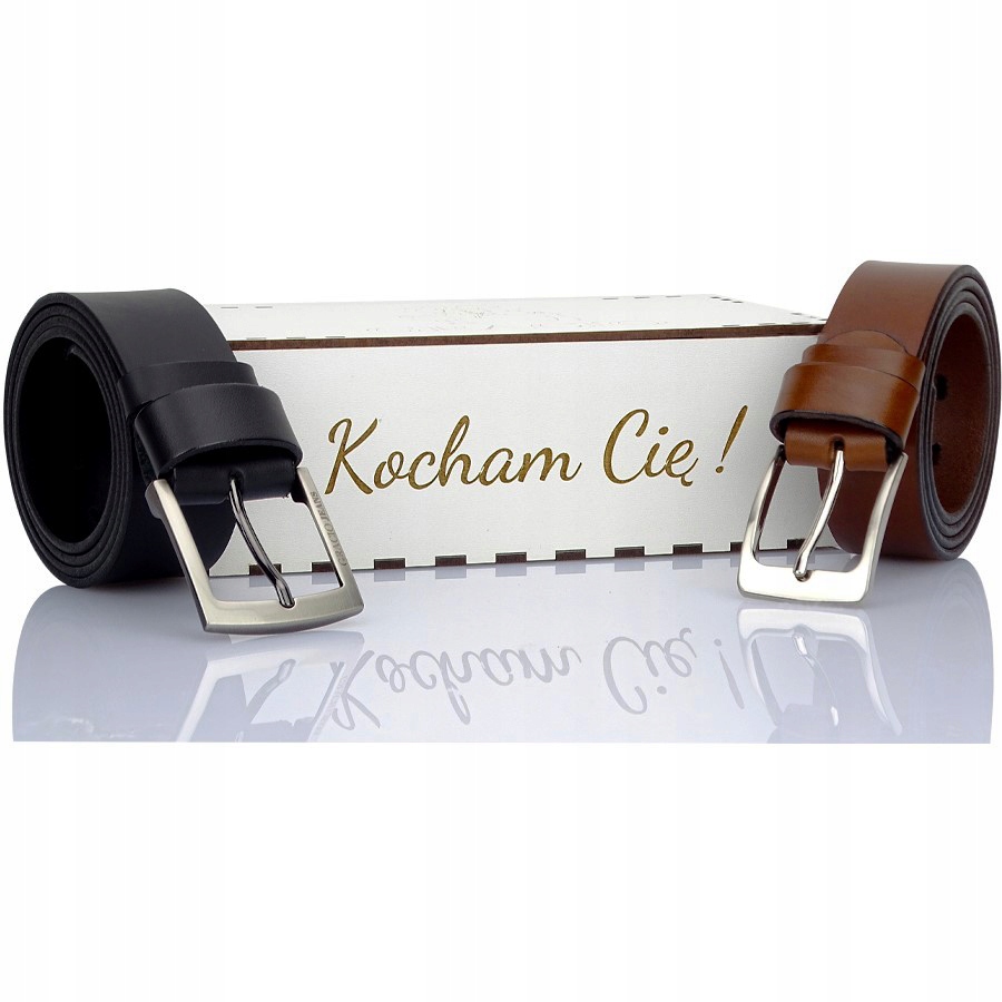 Dárek Pánský 2 proužky na Den Tatínků Přírodní kůže