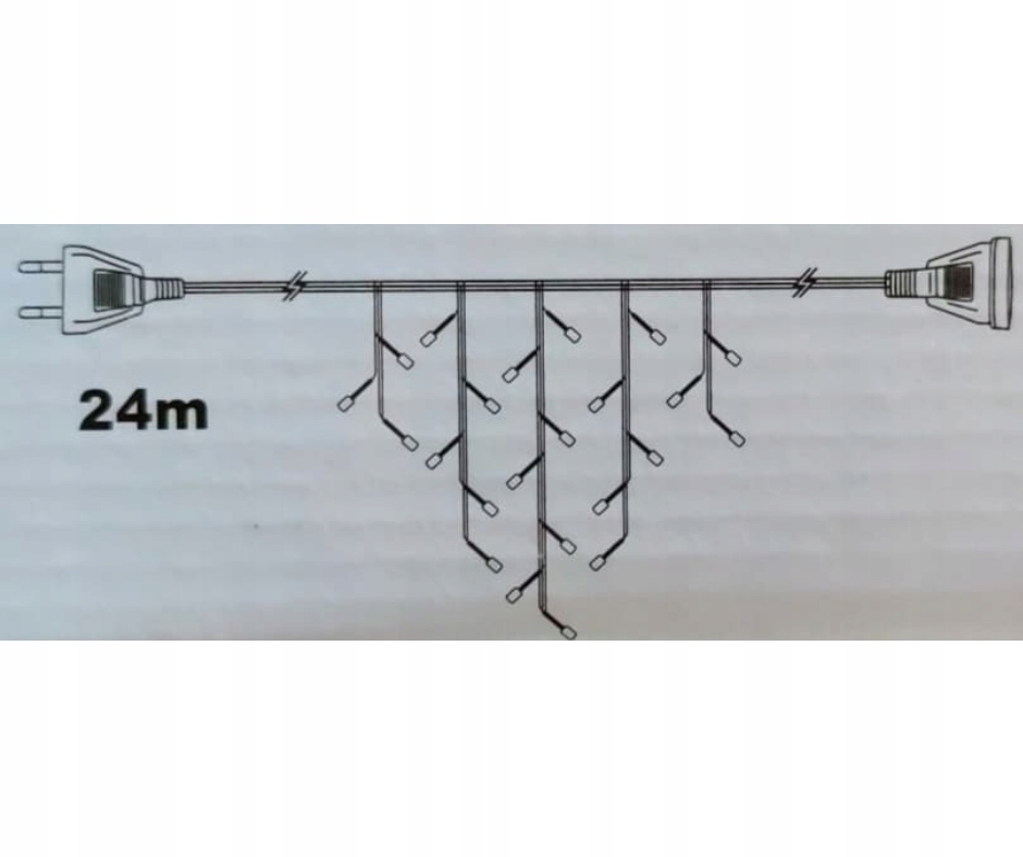SOPLE GIRLANDA KURTYNA 500 LED CIEPŁY BIAŁY FLASH Marka inna