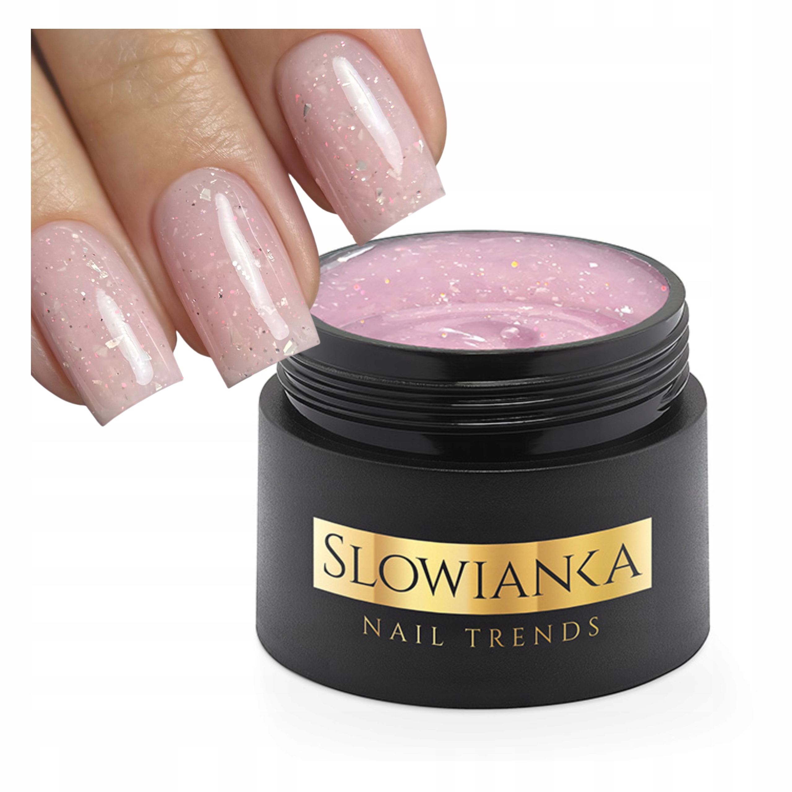 SLOWIANKA Żel budujący Cover Builder Gel Non-Leveling SHIMMER SKIN 15g