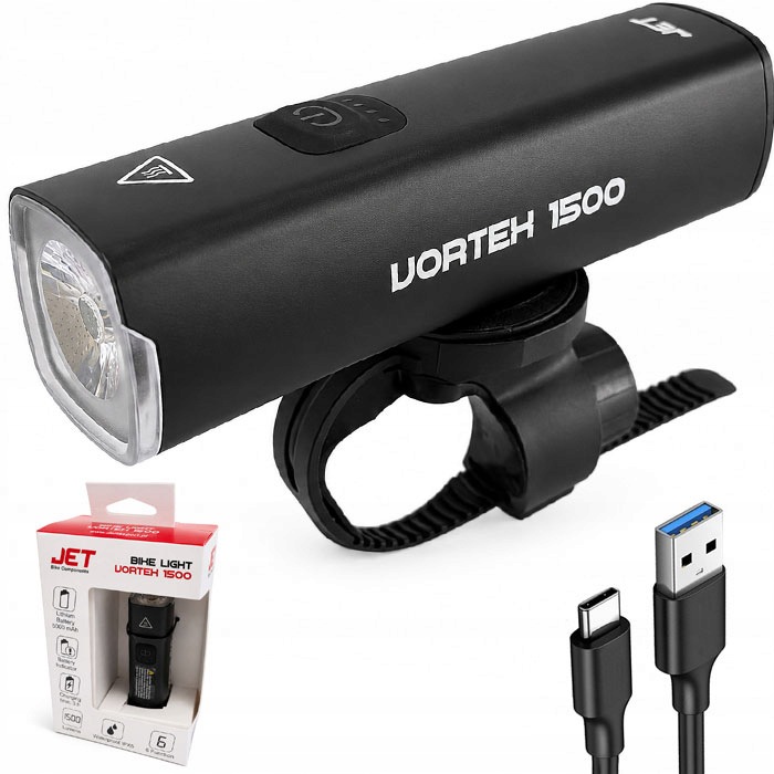 Přední lampa Jet VORTEX1500 1500 lumenů Usb-c, 5000 mAh, IPX5