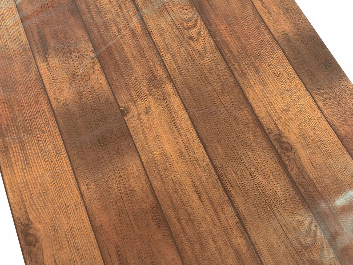 Cerata na Wymiar Obrus Ceratowy Deski Brąz 160x140 cm Długość 160 cm