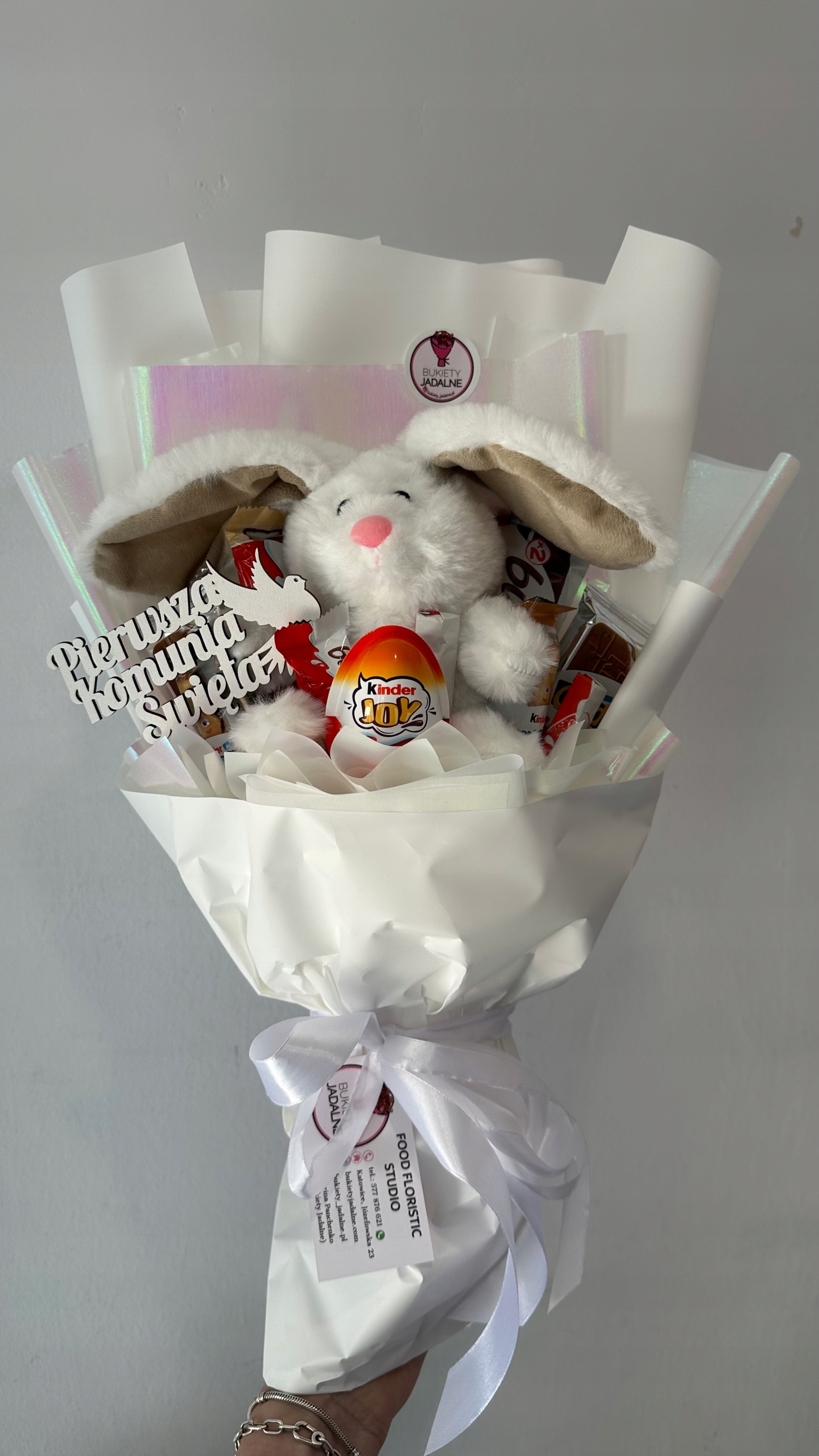 Bukiet Kinder z misiem