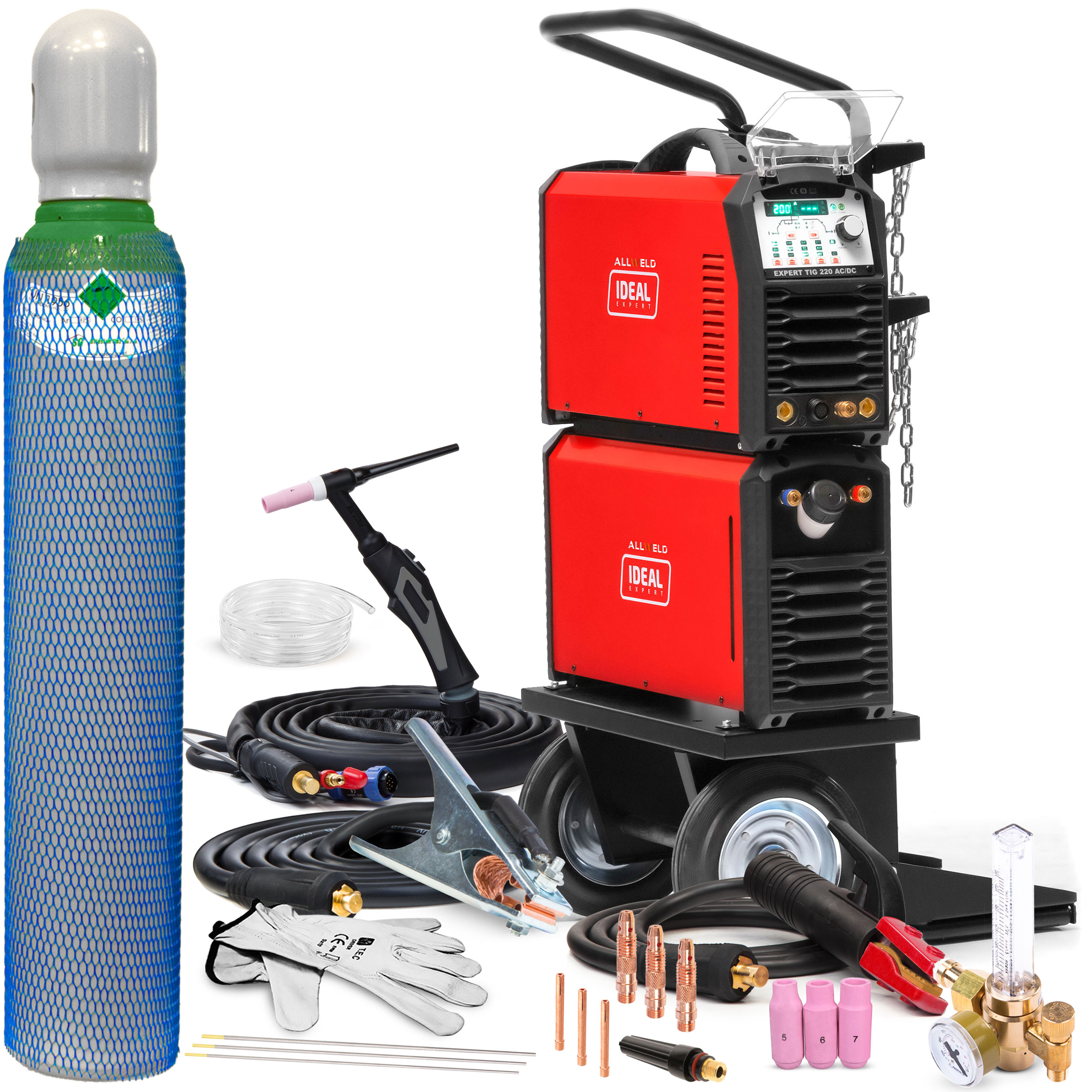 Poloautomatický Svařovací Stroj Ideal Expert Tig 220 Ac/dc Mma 230V 200A Puls Hf 4 M