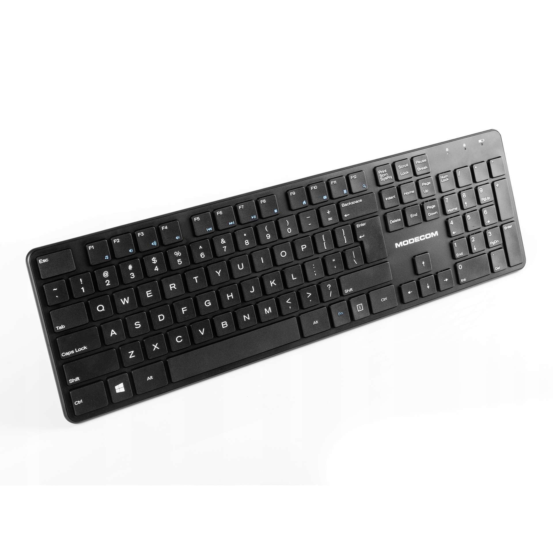 Klawiatura bezprzewodowa Modecom MC-700W nożycowa jak w laptopie cicha slim