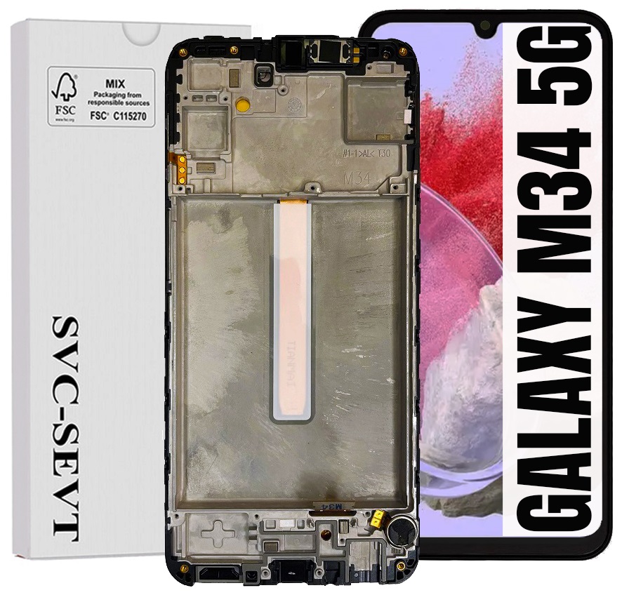 Displej Pro Samsung Galaxy M34 5G M34 Originál Oem Obrazovka +rámeček