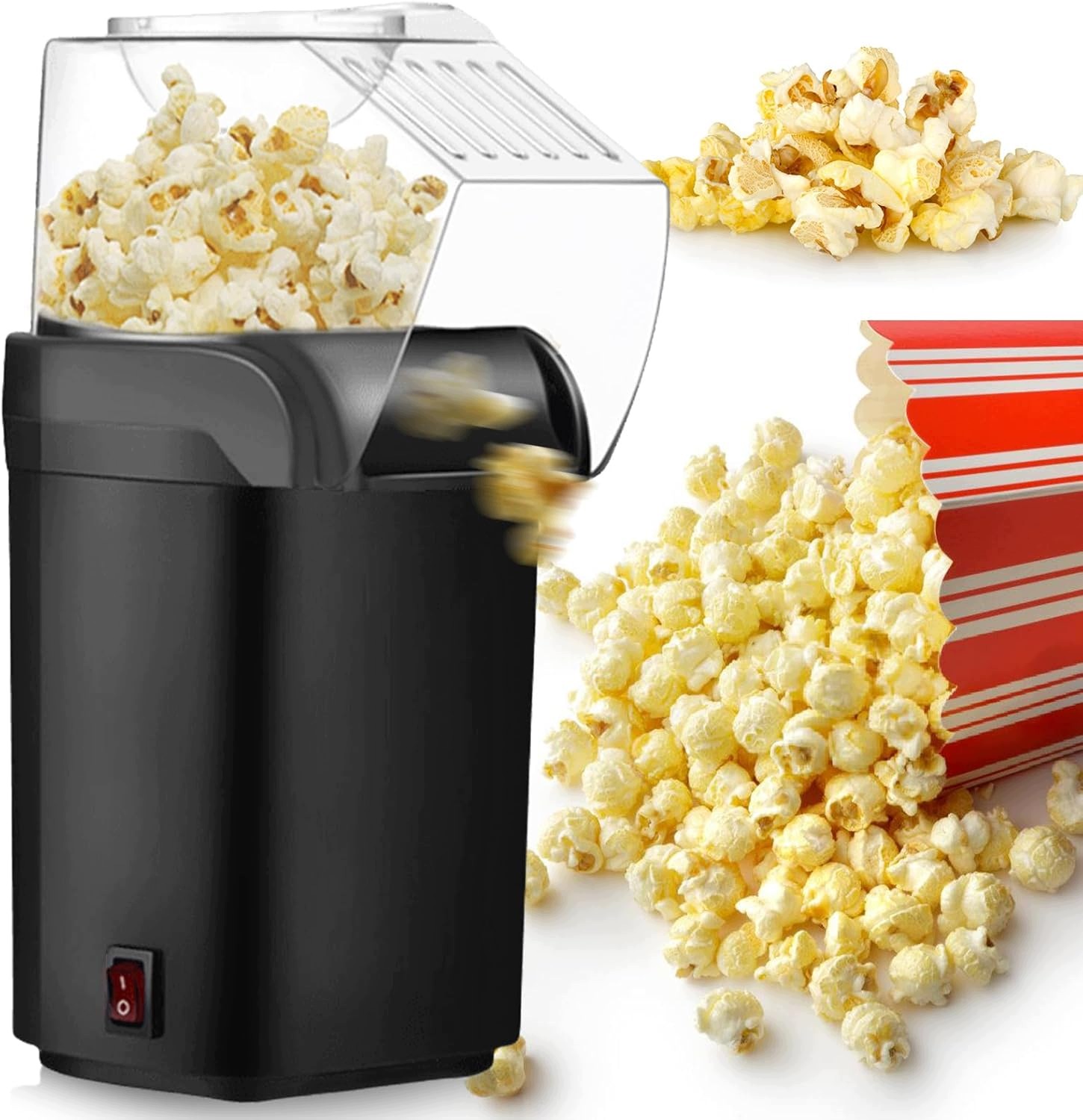 Stroj Na Popcorn 1200 W Horký Vzduch Bezolejový Rychlý 2 Min