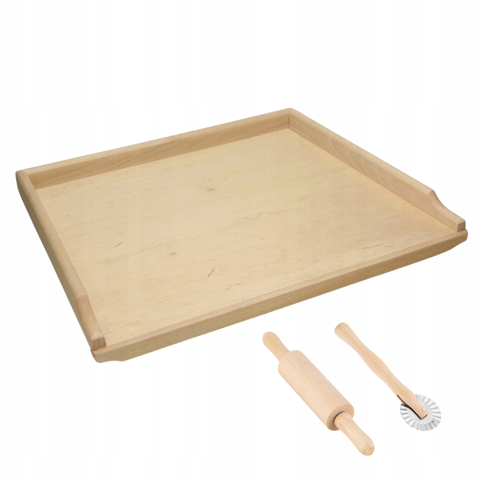 STOLNICA DREWNIANA 55X46 CM ŚREDNIA JEDNOSTRONNA DESKA + WAŁEK RADEŁKO