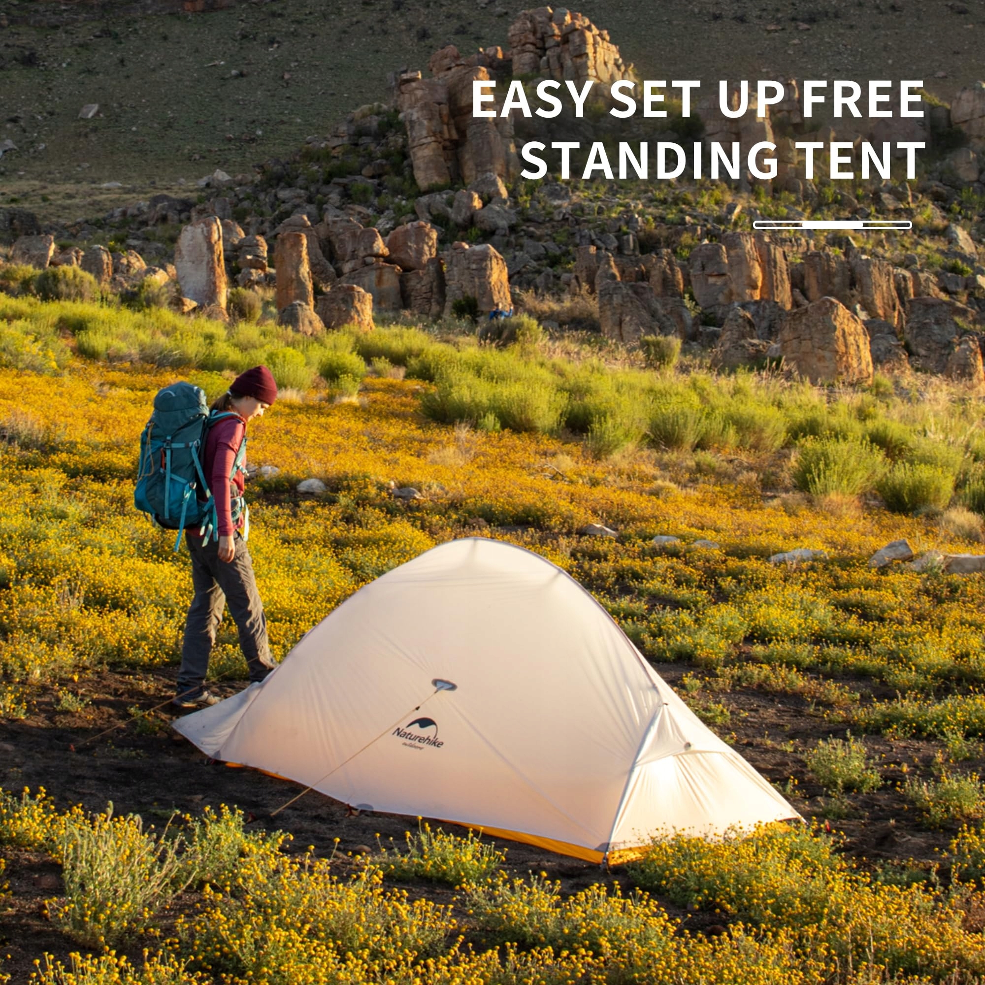 NATUREHIKE Cloud Up 2 Namiot Ultralekki 2 Osoby 3-4 Sezony Camping — miniatura 7
