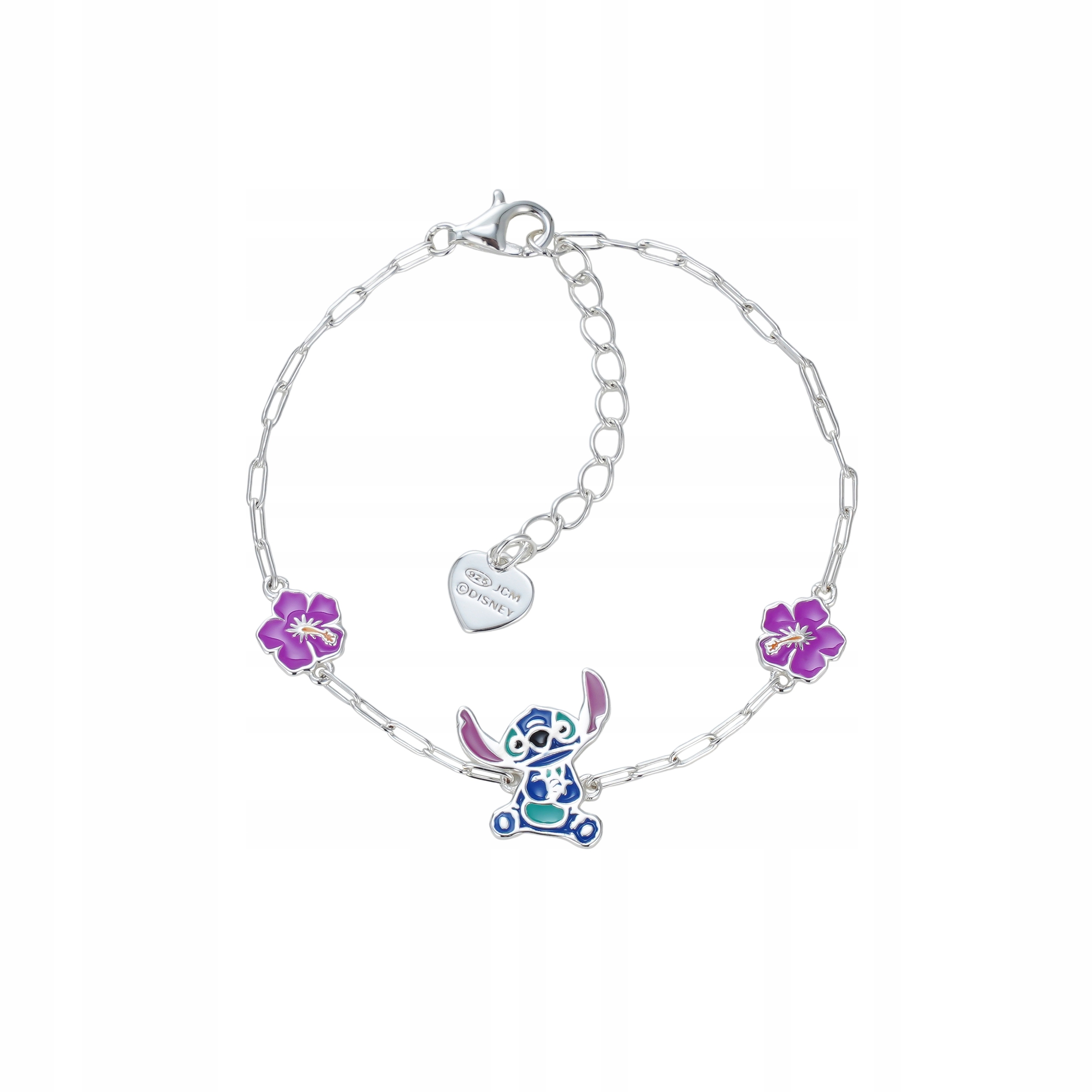 Bransoletka Disney Stitch Srebro próba 925 Niebieska Regulowana 14-17 cm