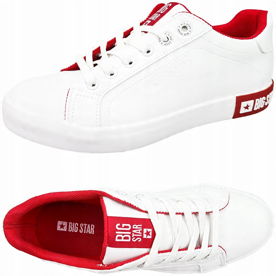 

Trampki Big Star białe damskie eko skóra II274032