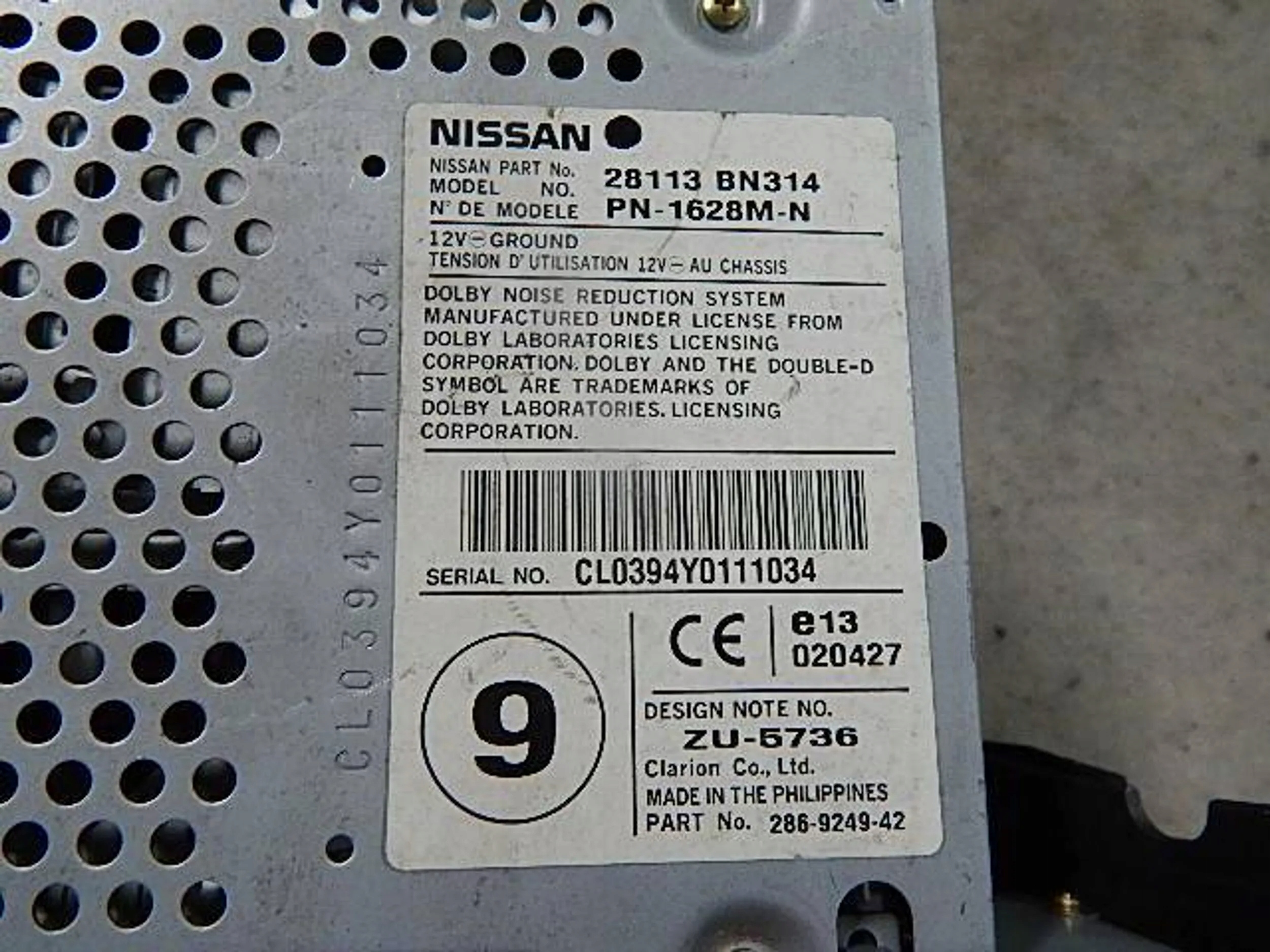 Nissan Almera N16 2003 Radioodtwarzacze Typ samochodu Samochody osobowe