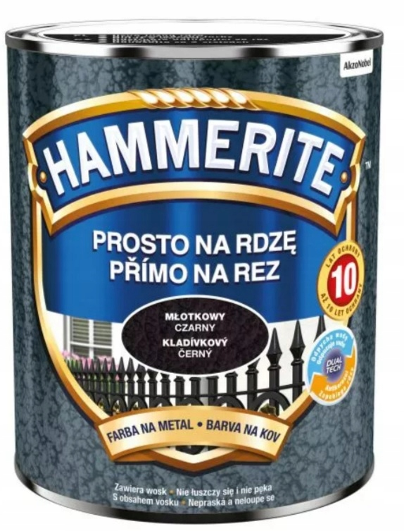 

Hammerite Prosto Na Rdzę Młotkowy Czarny 0,25