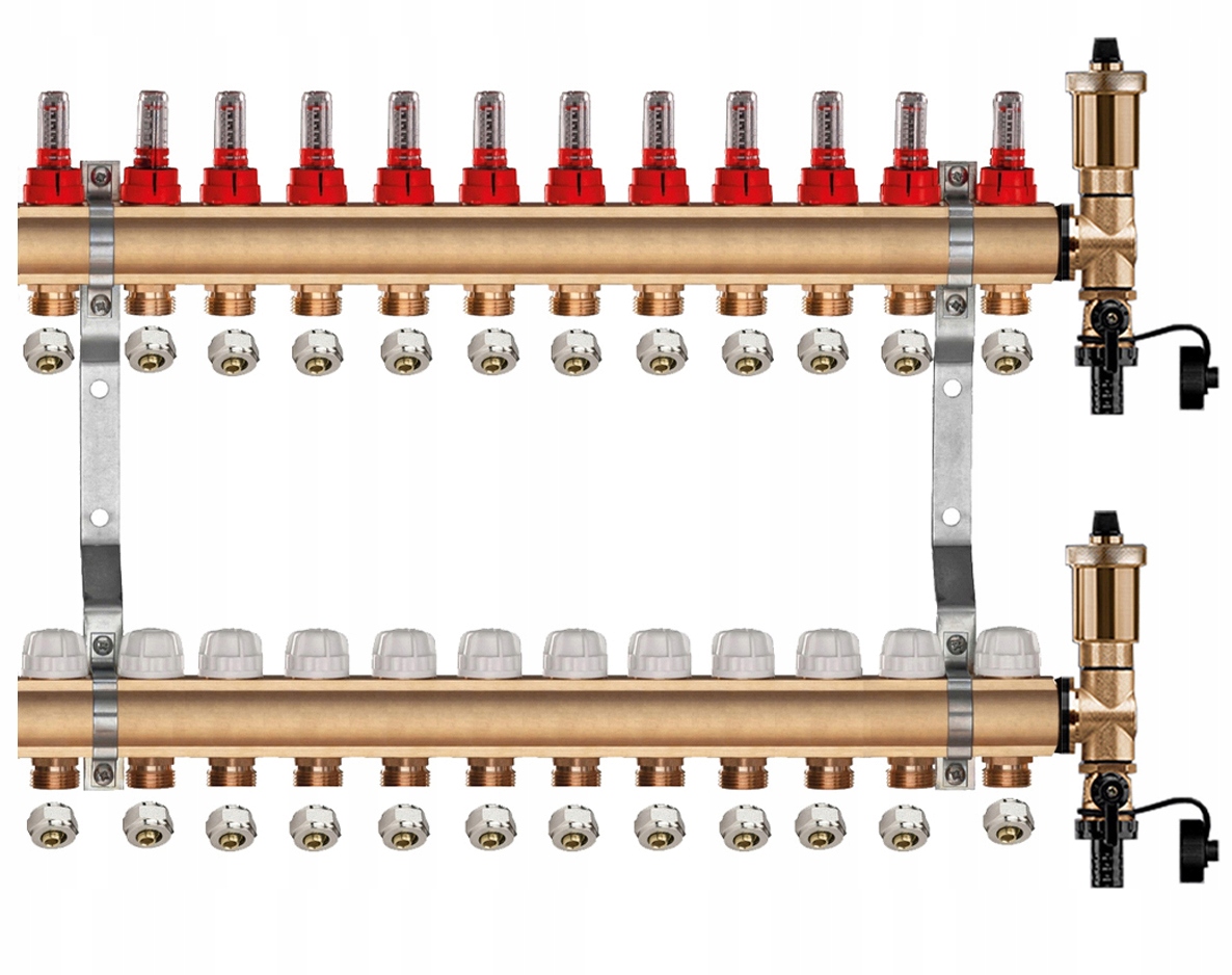 Rozdělovač Podlahového Vytápění 12 Pexové Spojky