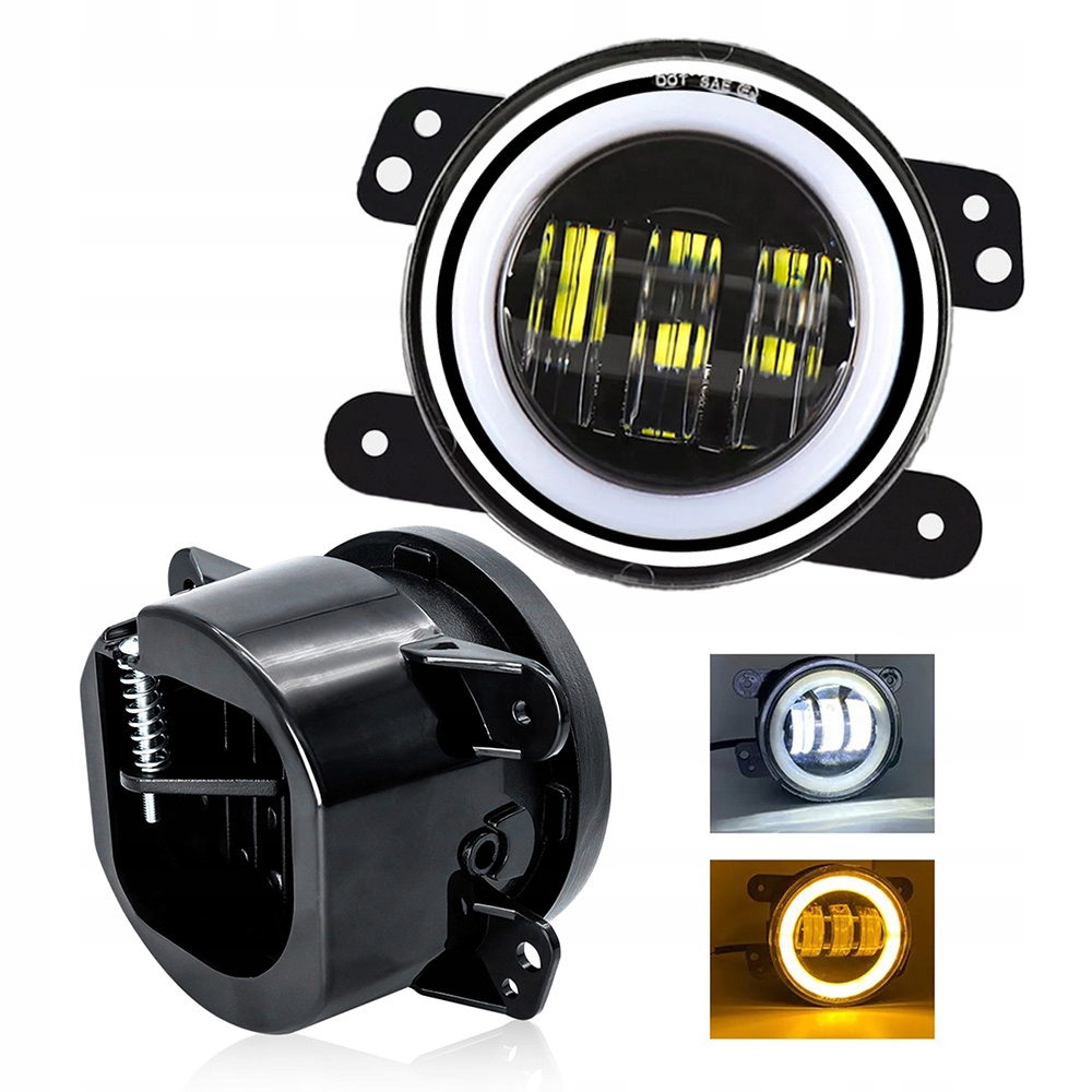 2X Lampy Pro Denní Svícení Led Drl Denního Světla Kulaté Pro Jeep Jk Tj