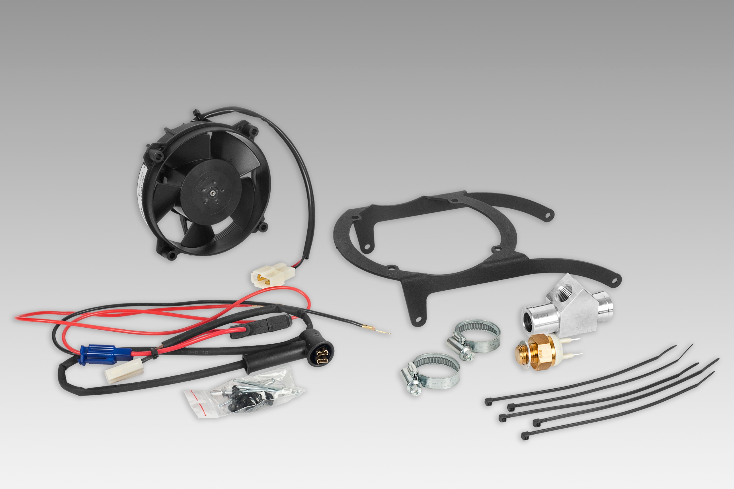 Ventilátor Spal Ktm Husqvarna Beta senzor+adaptér chladič 130mm