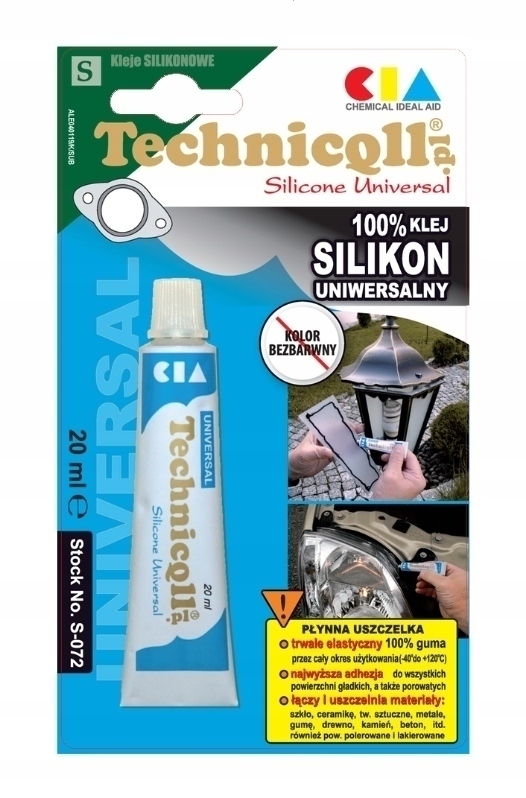 Silikon uniwerslany bezbarwny 20 ml - Technicqll S-072