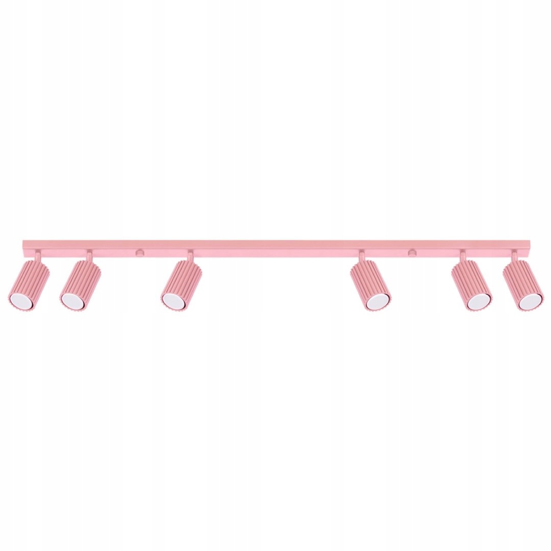 Sollux Lighting Plafon Karbon 6L różowy