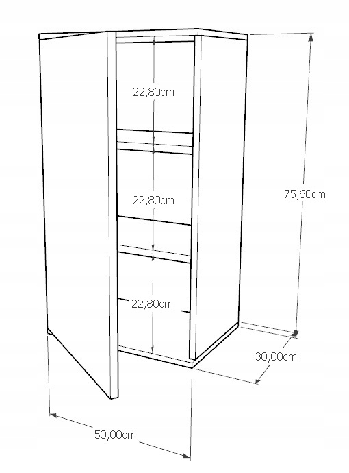 Szafka Kuchenna Wisząca Górna Premium KIRA Czarna Craft 50cm tip-on Blum Marka Krak Meble