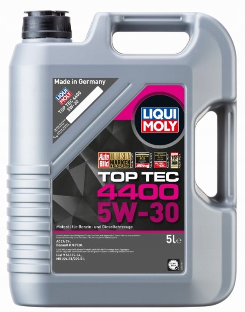 OLEJ LIQUI MOLY 5W30 5L TOP TEC 4400 DPF/FAP / RENAULT DCI C4 / RN 0720 / 2 Rodzaj syntetyczne