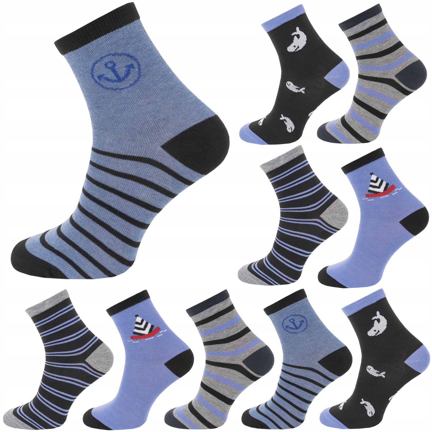 

20x Chłopięce Skarpety Bawełniane Wzór 27-30