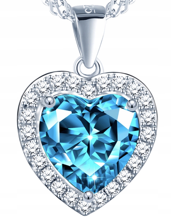 Stříbrný náhrdelník Srdce Dámské Šperky Stříbrné 925 Zirkony pro ženy