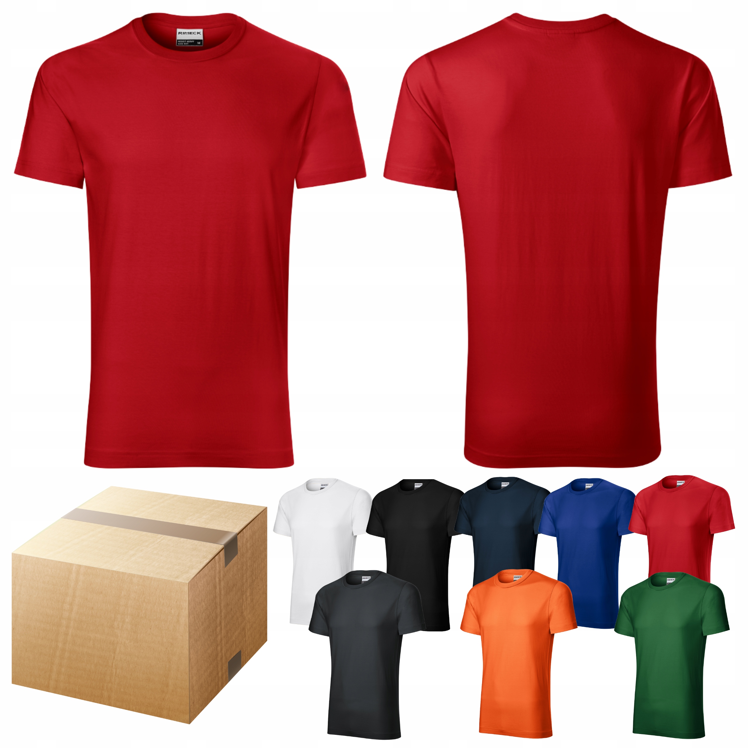 Tričko Pánské Tričko Hrubé 200 g/m2 100% Bavlna Set 10 Ks. Barvy