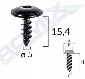 10szt VW WKRĘT 5 TORX KAROSERIA OSPRZĘT TAPICERKA Typ samochodu 4x4/SUV Samochody osobowe Samochody dostawcze