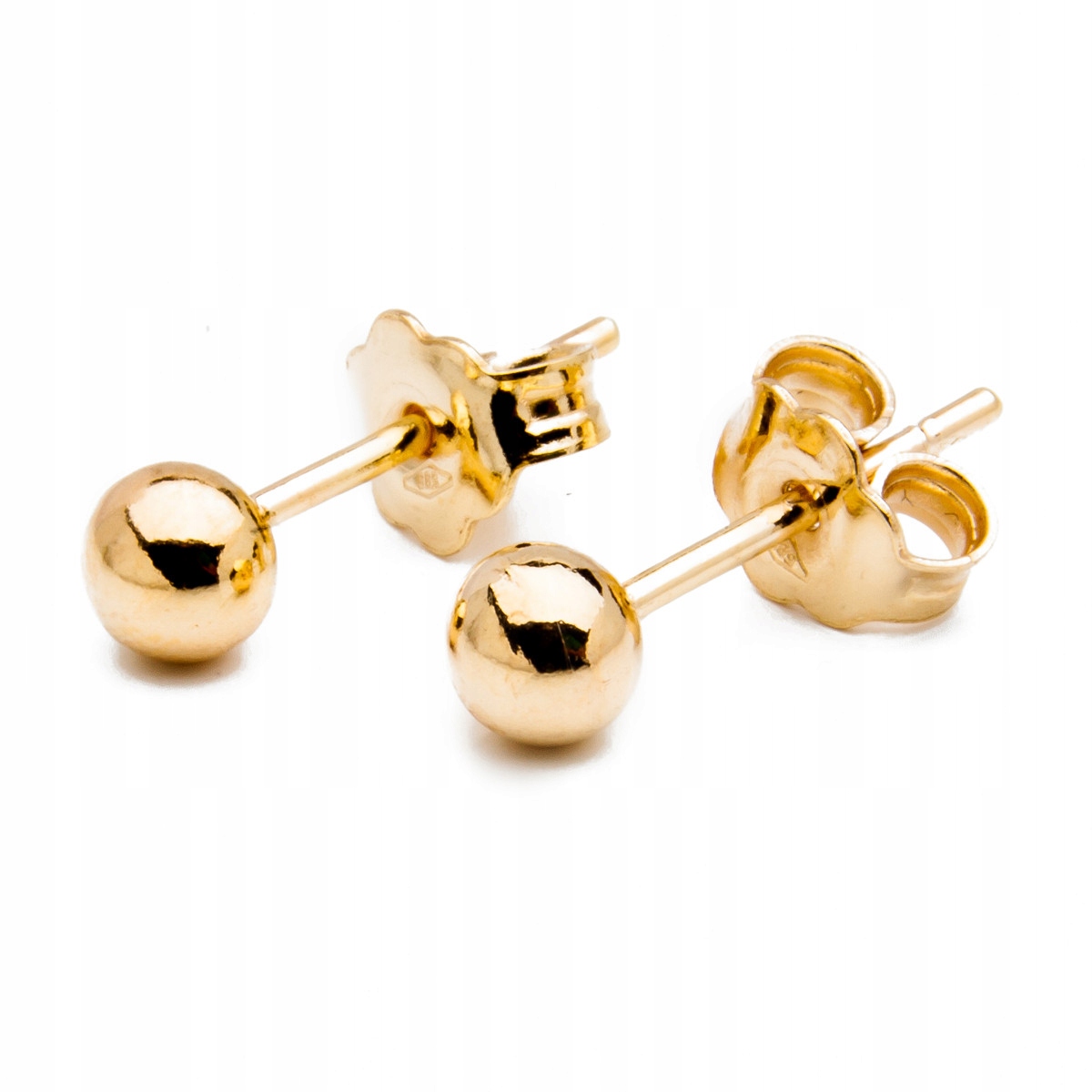 Zlaté náušnice 585 kulička 4 mm