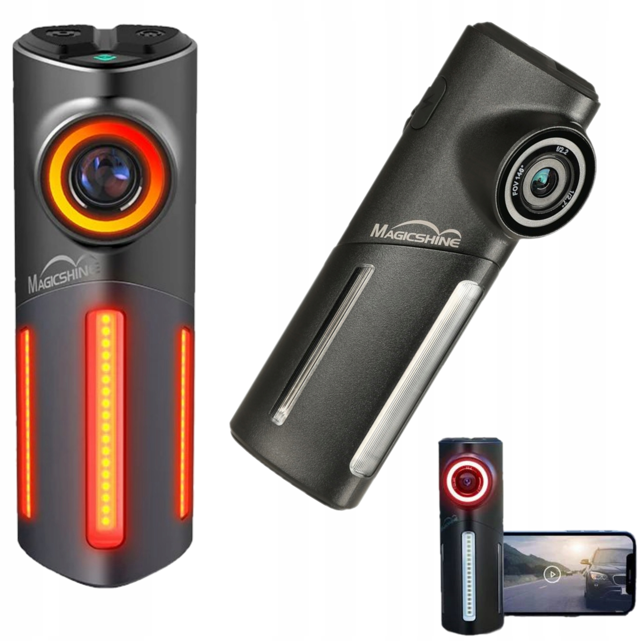Zadní světlo na kolo Magicshine Seemee DV s bezpečnostní kamerou Hd 1080p