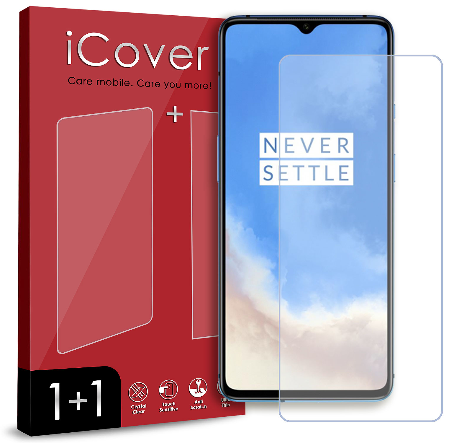 NIETŁUKĄCE SZKŁO HYBRYDOWE OCHRONNE SZYBKA DO ONEPLUS 7T + GRATIS